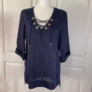 August silk tunic top